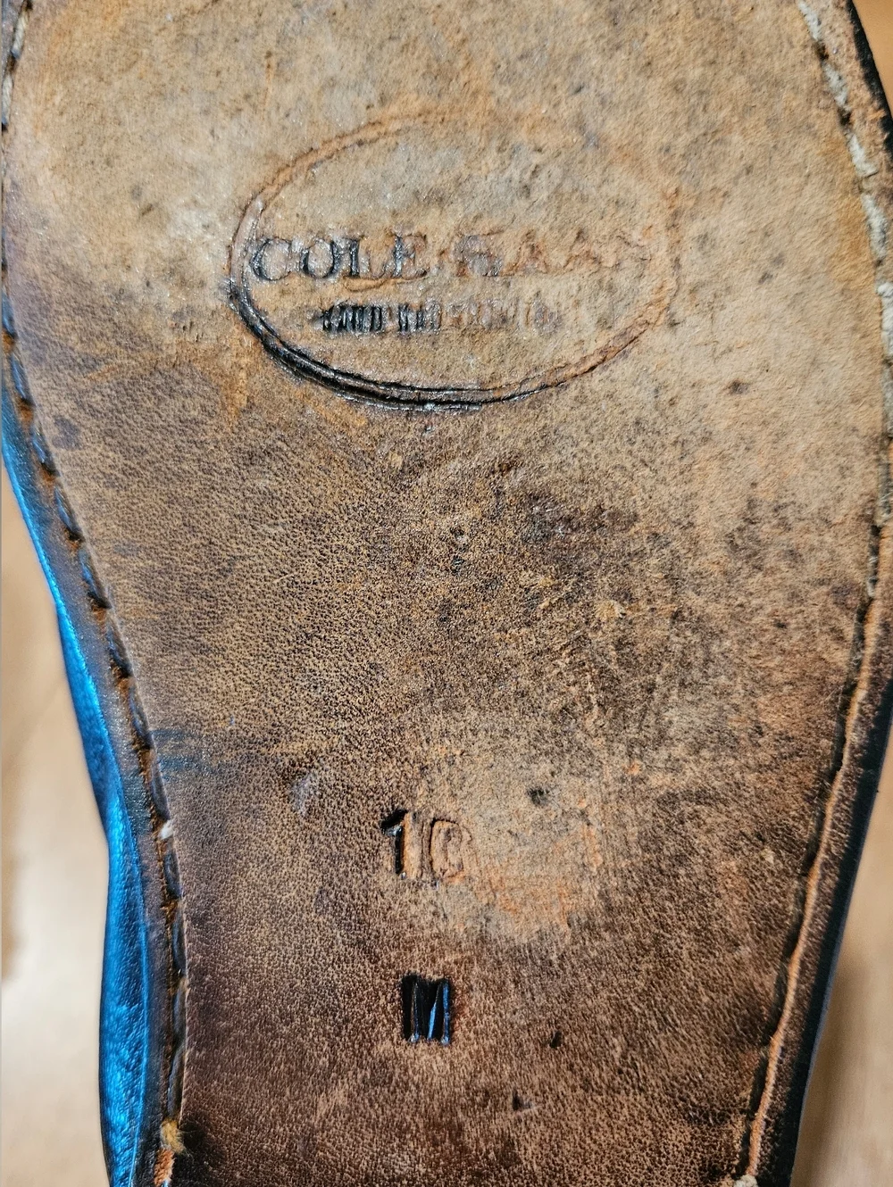 Vintage Cole Haan Penny Loafers 10M Black Leather Handmade in Italy Slip On